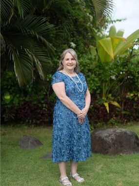 Alex Evenings Blue Lace Midi Dress